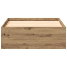Berkfield Home Bed Frame Artisan Oak 100x200 cm Engineered Wood in Brown - thumbnail 6