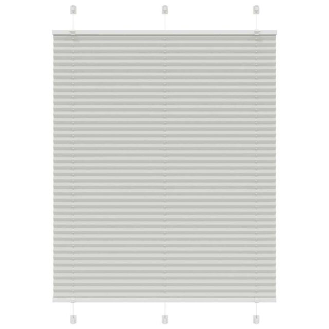 Berkfield Home Pleated Blind Light Grey 105x100 cm Fabric Width 104.4 cm Polyester - image 1