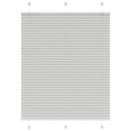 Berkfield Home Pleated Blind Light Grey 105x100 cm Fabric Width 104.4 cm Polyester - thumbnail 1