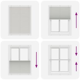 Berkfield Home Pleated Blind Light Grey 105x100 cm Fabric Width 104.4 cm Polyester - thumbnail 5