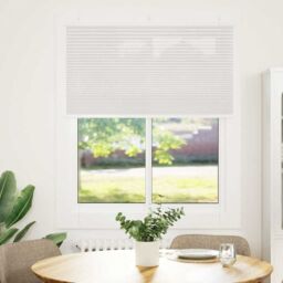 Berkfield Home Pleated Blind Light Grey 105x100 cm Fabric Width 104.4 cm Polyester - thumbnail 2