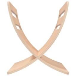Berkfield Home Wooden Magazine Rack Floor Standing Natural in Beige - thumbnail 6