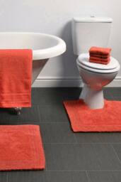 Allure Bath Fashions Elegance Reversible Heavyweight Pedestal Mat in Terracotta - Size: Bath Mat - thumbnail 3
