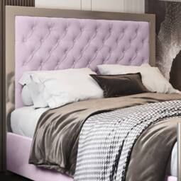 Casani Lapworth Upholstered Soft Velvet Pink Metal Designer Bed Frame - Size: Single - thumbnail 6