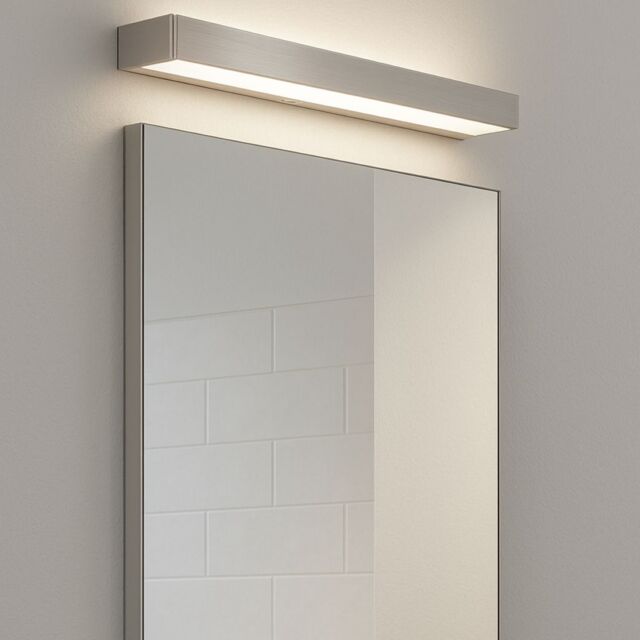 CGC Lighting 'Amber' LED Chrome IP44 Bathroom Over Mirror wall Light 9W in Metallic Silver - image 1