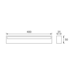 CGC Lighting 'Amber' LED Chrome IP44 Bathroom Over Mirror wall Light 9W in Metallic Silver - thumbnail 4