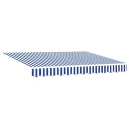 Berkfield Home Retractable Awning Manual Blue & White 250x200 cm - thumbnail 4