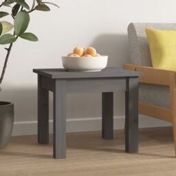 Berkfield Home Coffee Table Grey 35x35x30 cm Solid Wood Pine - Size: 35 x 35 x 30 cm - thumbnail 1