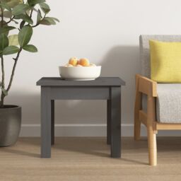 Berkfield Home Coffee Table Grey 35x35x30 cm Solid Wood Pine - Size: 35 x 35 x 30 cm - thumbnail 3