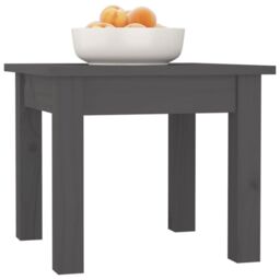 Berkfield Home Coffee Table Grey 35x35x30 cm Solid Wood Pine - Size: 35 x 35 x 30 cm - thumbnail 4