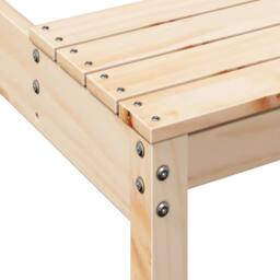 Berkfield Home Picnic Table 110x134x75 cm Solid Wood Pine in Light Brown - Size: 110 x 134 x 75 cm - thumbnail 7