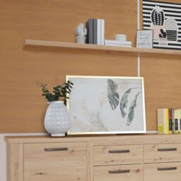 Furniture To Go Corona 200cm Wall Shelf in Artisan Oak in Light Oak - thumbnail 5