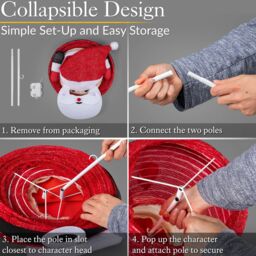 Christow Pop Up LED Christmas Decoration Light Up Santa Battery Operated - thumbnail 6
