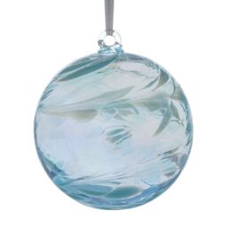 Sienna Glass Birthstone Ball March Aquamarine in Light Blue - thumbnail 3