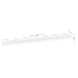 Berkfield Home Decorative Wall Shelves 2 pcs White 100x9x3 cm - Size: 100 x 9 x 3 cm - thumbnail 9