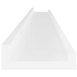 Berkfield Home Decorative Wall Shelves 2 pcs White 100x9x3 cm - Size: 100 x 9 x 3 cm - thumbnail 7