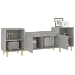 Berkfield Home TV Cabinet Concrete Grey 160x35x55 cm Engineered Wood - Size: 160 x 35 x 55 cm - thumbnail 5