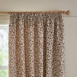 Voyage Maison Cervino Jacquard Pencil Pleat Curtain Pair in Purple - Size: 168 cm width x 137 cm drop - thumbnail 3