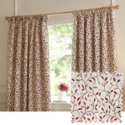 Voyage Maison Cervino Jacquard Pencil Pleat Curtain Pair in Purple - Size: 168 cm width x 137 cm drop - thumbnail 1