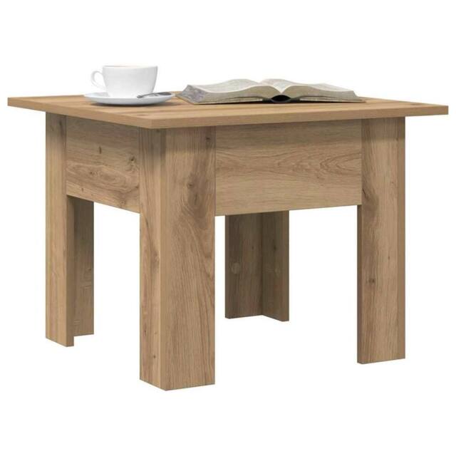 Berkfield Home Elegant Coffee Table Artisan oak 55 x 55 x 42 cm Engineered wood in Brown - image 1