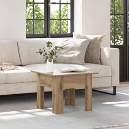 Berkfield Home Elegant Coffee Table Artisan oak 55 x 55 x 42 cm Engineered wood in Brown - thumbnail 4