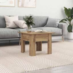 Berkfield Home Elegant Coffee Table Artisan oak 55 x 55 x 42 cm Engineered wood in Brown - thumbnail 2