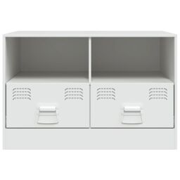 Berkfield Home TV Cabinets 2 pcs White 67x39x44 cm Steel - Size: 67 x 39 x 44 cm - thumbnail 5