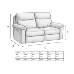 Aspire Marlowe Real Leather Power Recliner 3+2+1 Sofa Set with USB Charging in Grey - thumbnail 6