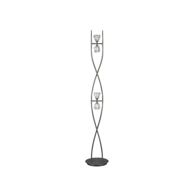Netlighting Iku Floor Lamp 4 Light G9 Satin Nickel in Grey - image 1