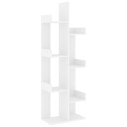 Berkfield Home Book Cabinet White 48x25.5x140 cm Engineered Wood - thumbnail 2