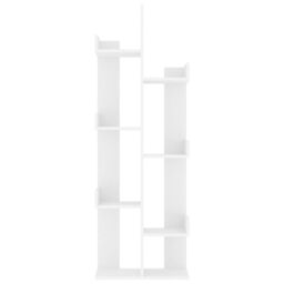 Berkfield Home Book Cabinet White 48x25.5x140 cm Engineered Wood - thumbnail 5