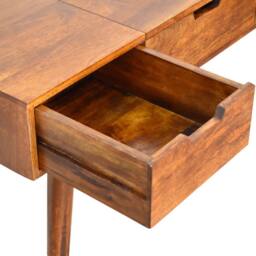 Wyld Haus Khiao Chestnut Foldable Mirror Dressing Table in Brown - thumbnail 7