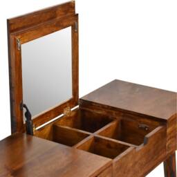 Wyld Haus Khiao Chestnut Foldable Mirror Dressing Table in Brown - thumbnail 8