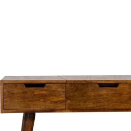 Wyld Haus Khiao Chestnut Foldable Mirror Dressing Table in Brown - thumbnail 5