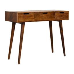 Wyld Haus Khiao Chestnut Foldable Mirror Dressing Table in Brown - thumbnail 3