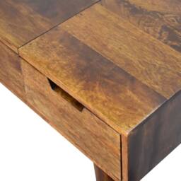 Wyld Haus Khiao Chestnut Foldable Mirror Dressing Table in Brown - thumbnail 9