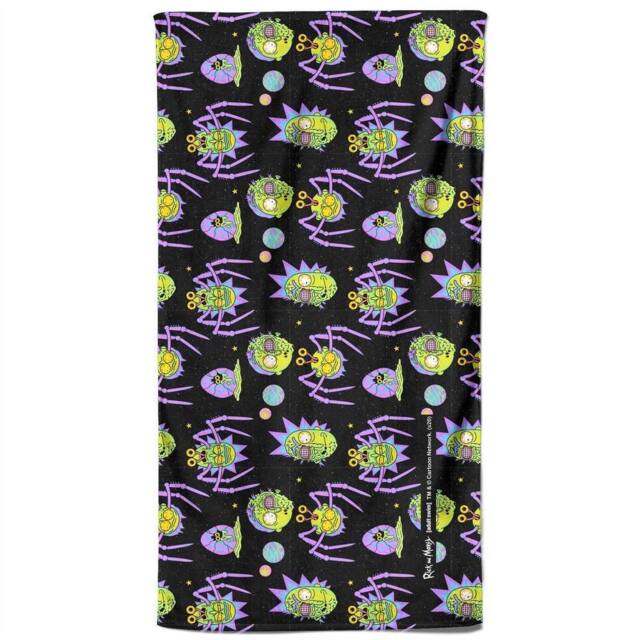 Rick & Morty Brain Head & Spiders Beach Towel - image 1