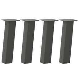 Berkfield Home Coffee Table Legs 4 pcs Anthracite 30 cm Steel in Black - thumbnail 2
