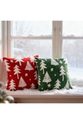 Living and Home 2Pcs Christmas Theme Decorative Throw Pillows - Size: 45 cm x 45 cm - thumbnail 3
