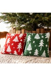 Living and Home 2Pcs Christmas Theme Decorative Throw Pillows - Size: 45 cm x 45 cm - thumbnail 5