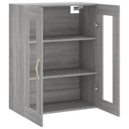Berkfield Home Wall Mounted Cabinet Grey Sonoma 69.5x34x90 cm - thumbnail 6