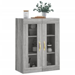 Berkfield Home Wall Mounted Cabinet Grey Sonoma 69.5x34x90 cm - thumbnail 4