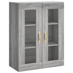 Berkfield Home Wall Mounted Cabinet Grey Sonoma 69.5x34x90 cm - thumbnail 1
