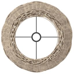 Berkfield Home Lamp Shade Brown √ò45x28 cm Wicker - Size: 45x28 cm - thumbnail 5