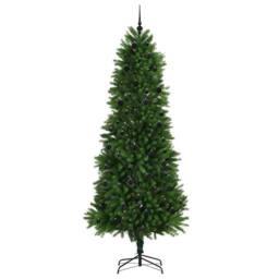 Berkfield Home Christmas Tree with 300 LEDs with Stand Green 240 cm PE - thumbnail 4