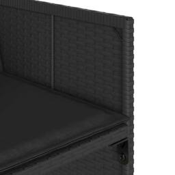 Berkfield Home Garden Dining Set - Black - PE Rattan - 6-seater - Foldable - thumbnail 8