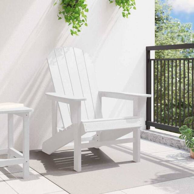 Berkfield Home Modern Adirondack Chair White 74x82x91 cm HDPE - Size: 74 x 82 x 91 cm - image 1
