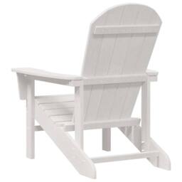 Berkfield Home Modern Adirondack Chair White 74x82x91 cm HDPE - Size: 74 x 82 x 91 cm - thumbnail 6