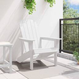 Berkfield Home Modern Adirondack Chair White 74x82x91 cm HDPE - Size: 74 x 82 x 91 cm - thumbnail 1