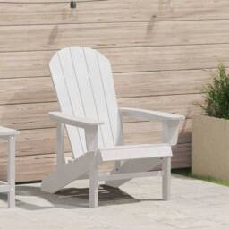 Berkfield Home Modern Adirondack Chair White 74x82x91 cm HDPE - Size: 74 x 82 x 91 cm - thumbnail 2